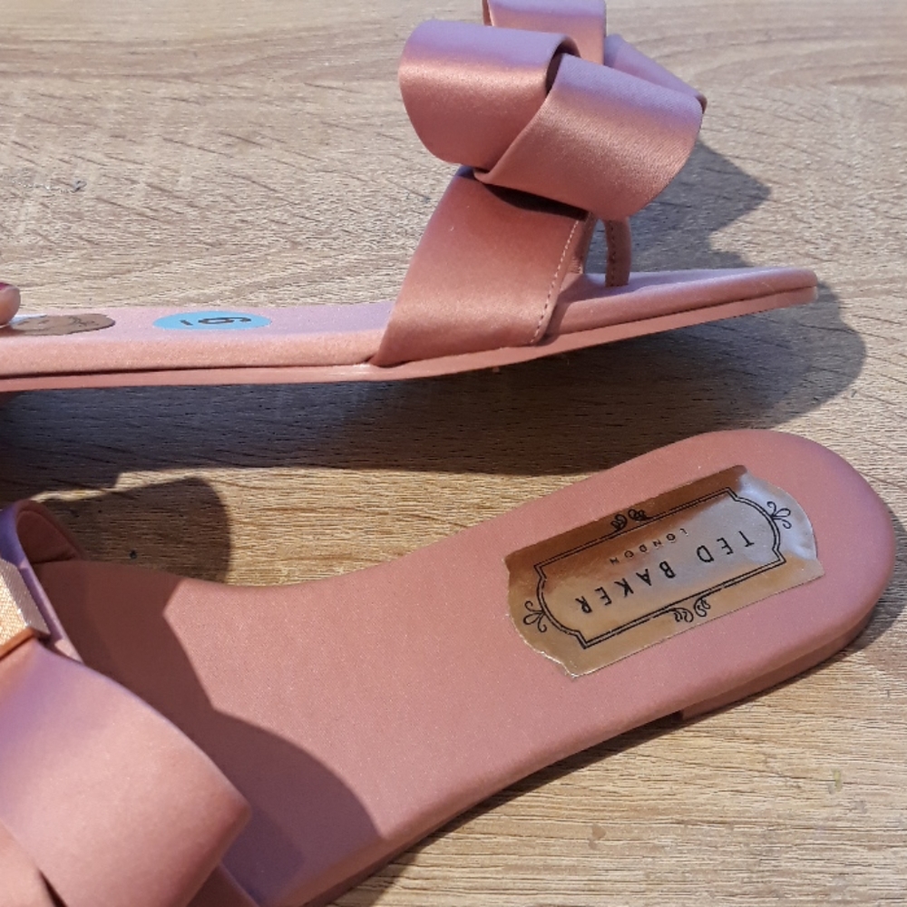 Ted baker pink satin bow slipper - Picture 7 of 8